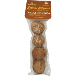 Esferes Màgiques Divina Ofrena Aromanza Argentina - 4 bogeries defumació Flor Champa, Pachulí, Sandalo, Vainilla i Palo Santo