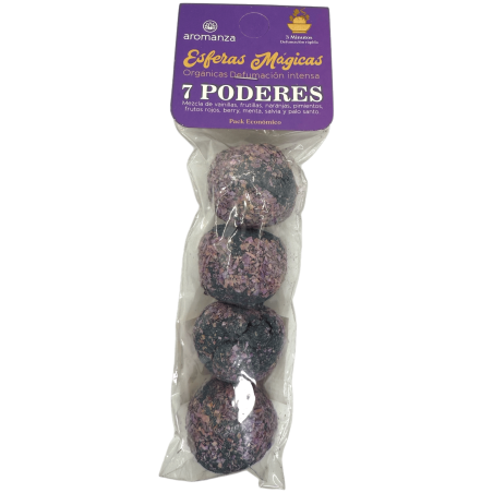 Magic Spheres 7 Powers Aromanza Argentina - 4 Bomben Vanille, Erdbeere, Orange, Rote Früchte, Minze, Salbei und Palo Santo