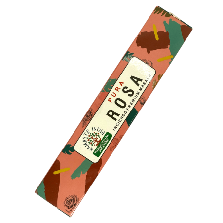 Pure Wierook Roos Namaste India Premium Masala - 15gr verpakking.