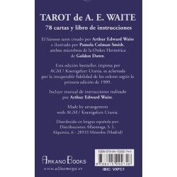 Cartas Tarot de A.E. Waite Estuche Azul Ilustrado por P.C. Smith - 78 cartas y libro de instrucciones