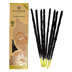 Incienso Tibetano Limón Abre Caminos Inciensos Aromanza Argentina - Sahumerio artesanal 8 varillas extra gruesas artesanales