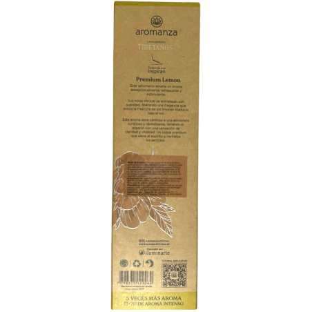 Incenso Tibetano Limão Abre Caminhos de Incenso Aromanza Argentina - Incenso artesanal 8 palitos artesanais extra grossos