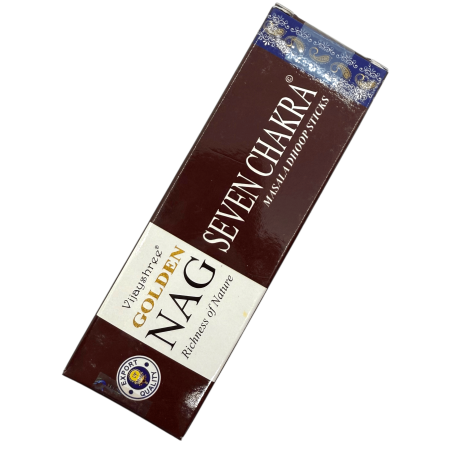GOLDEN NAG Dhoop Rökelse Sju Chakran - Masala Dhoop Sticks - 1 förpackning med 10 barer