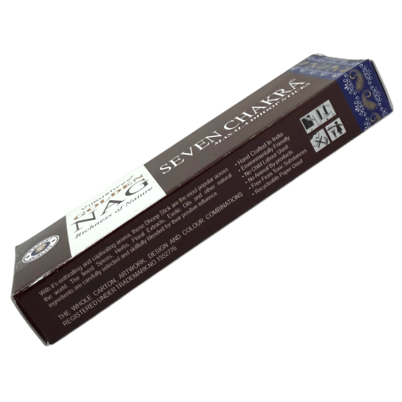 GOLDEN NAG Incienso Dhoop Siete Chakras - Masala Dhoop Sticks - 1 paquete de 10 barritas