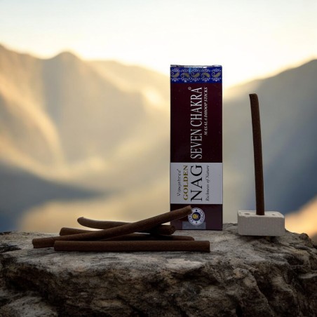 GOLDEN NAG Dhoop Wierook Zeven Chakra's - Masala Dhoop Sticks - 1 pak van 10 repen