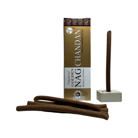 GOLDEN NAG Incienso Dhoop Chandan - Masala Dhoop Sticks - 1 paquet de 10 barretes