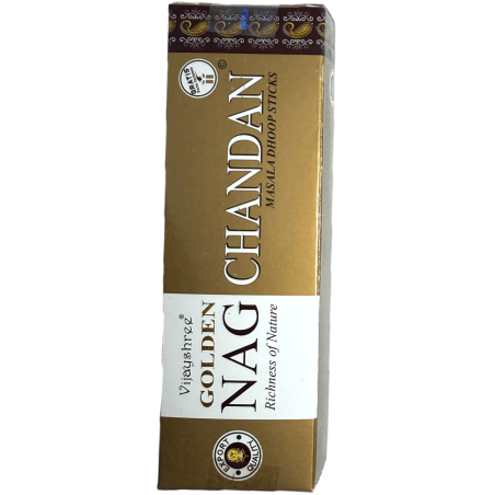 GOLDEN NAG Incienso Dhoop Chandan - Masala Dhoop Sticks - 1 paquet de 10 barretes