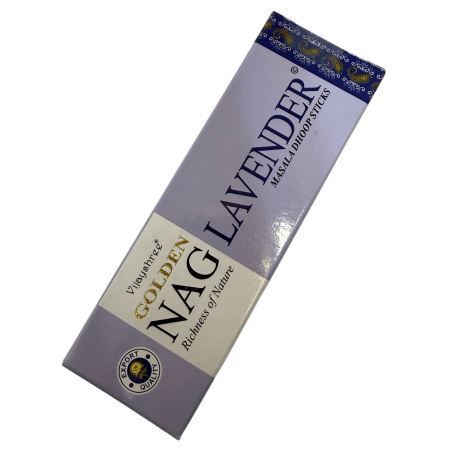 Incenso GOLDEN NAG Lavanda Dhoop - Bastoncini Masala Dhoop - 1 confezione da 10 barrette