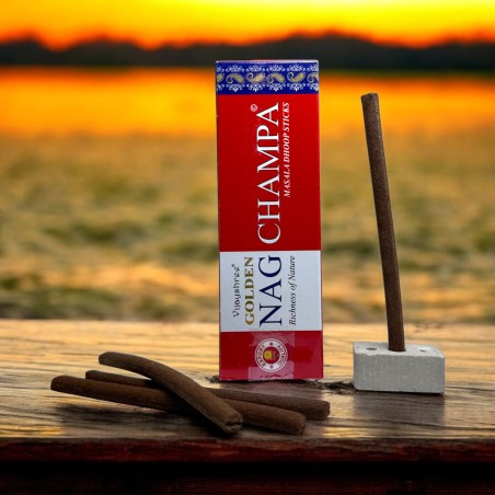 Encens GOLDEN NAG Dhoop Champa - Masala Dhoop Sticks - 1 paquet de 10 barres