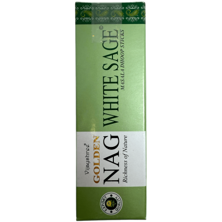 GOLDEN NAG ホワイト セージ ドゥープ インセンス - マサラ ドゥープ スティック - 10 バー 1 パック