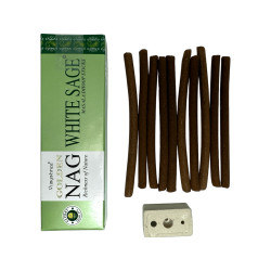 GOLDEN NAG Kadzidło Dhoop z białą szałwią - Masala Dhoop Sticks - 1 opakowanie 10 batonów