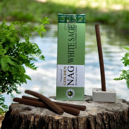 GOLDEN NAG White Sage Dhoop Wierook - Masala Dhoop Sticks - 1 verpakking van 10 repen