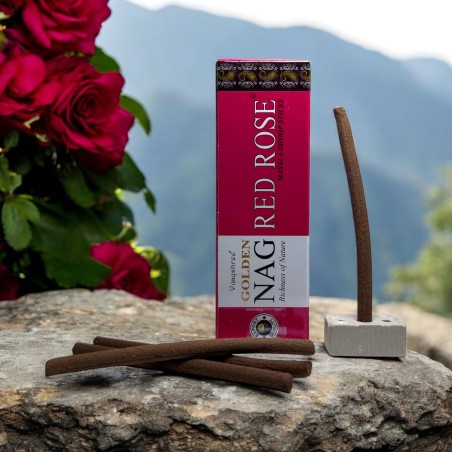 GOLDEN NAG Dhoop Roses Räucherstäbchen - Masala Dhoop Sticks - 1 Packung mit 10 Riegeln