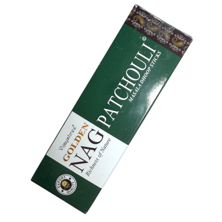 GOLDEN NAG Dhoop Patchouli Räucherstäbchen - Masala Dhoop Sticks - 1 Packung mit 10 Riegeln