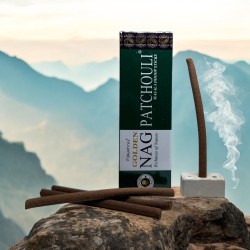 Incenso de Patchouli GOLDEN NAG Dhoop - Palitos de Dhoop Masala - 1 pacote de 10 barras
