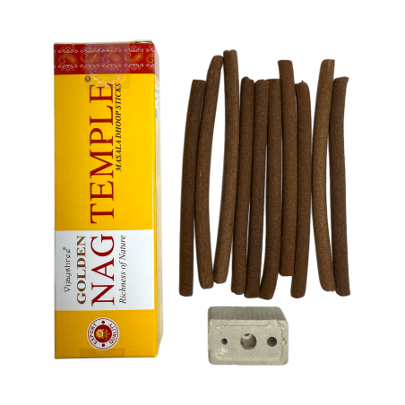 GOLDEN NAG Dhoop Tempel Räucherstäbchen - Masala Dhoop Stäbchen - 1 Packung mit 10 Stäbchen