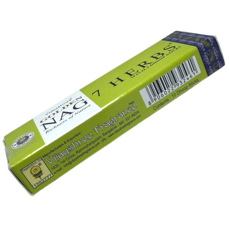 GOLDEN NAG Räucherstäbchen Dhoop 7 Kräuter - Masala Dhoop Sticks - 1 Packung mit 10 Riegeln