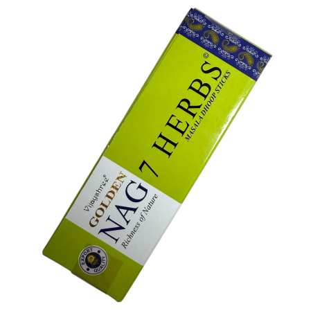 GOLDEN NAG Encens Dhoop 7 Herbes - Masala Dhoop Sticks - 1 paquet de 10 barres