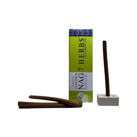 GOLDEN NAG بخور دهوب 7 أعشاب - أصابع ماسالا دوب - 1 عبوة من 10 قطع