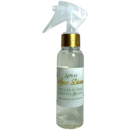 Spray Agua Florida con Salvia Blanca Purificación y Limpieza Energética Agua Divina Original de Perú - 100ml.