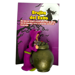 Success Witch with Cauldron 6x5cm - Esoteric Amulet HOSTENATURA - Good Path, Good Luck, Hope and Development
