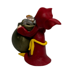 Freundschaftshexe mit Kessel 6x5cm - Esoterisches Amulett HOSTENATURA - bewahrt Vereinigung, Stärke, Stärke, Mut und Freunde