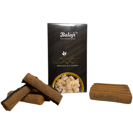 Incienso Premium Dhoop Loban Balaji Premium Wet Dhoop - Cajita con 10 barritas de incienso dhoop