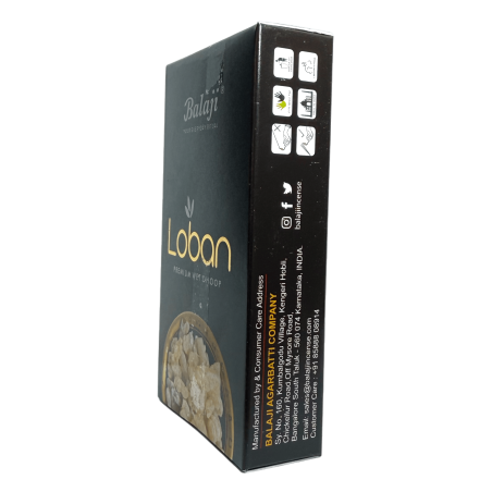 Kadzidełka Premium Dhoop Loban Balaji Premium Wet Dhoop - Pudełko z 10 kadzidełkami dhoop