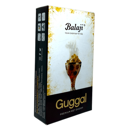 Tămâie Premium Dhoop Guggal Balaji Premium Wet Dhoop - Cutie cu 10 bețișoare de tămâie dhoop