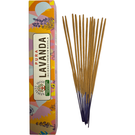 Incenso de Lavanda Pura Namastê Índia Premium Masala - pacote de 15gr.