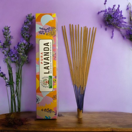 Reiner Lavendel Weihrauch Namaste India Premium Masala - 15gr Packung.