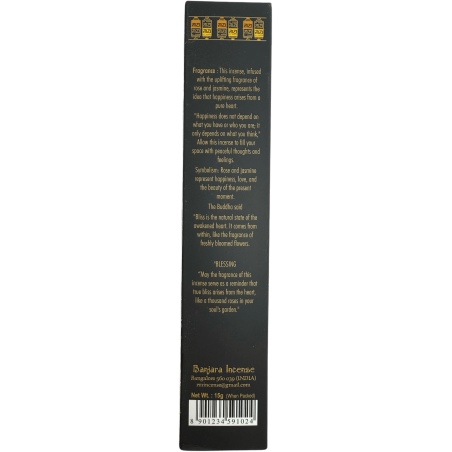 Buddha Incense Bliss BANJARA - 1 opakowanie 15gr różowego kadzidła i jaśminu masala