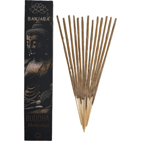 Incenso de Buda BANJARA de Meditação - 1 Pacote de 15gr Incenso Patchouli e Eucalipto Masala