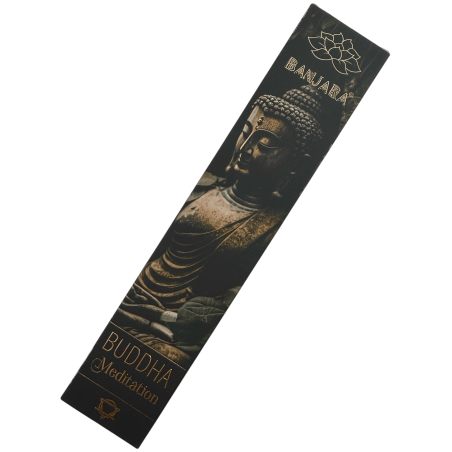 Buddha Räucherstäbchen Meditation BANJARA - 1 Packung 15gr Räucherstäbchen Patchouli und Eukalyptus Masala