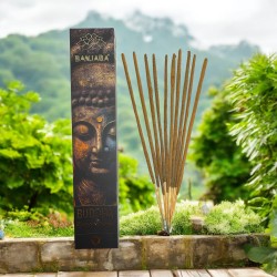 Buddha Räucherstäbchen Innerer Frieden BANJARA - 1 Packung mit 15gr Lavendel Räucherstäbchen und Kamille Masala