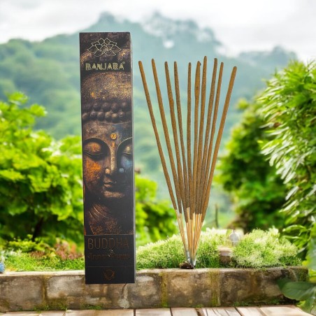 Buddha Räucherstäbchen Innerer Frieden BANJARA - 1 Packung mit 15gr Lavendel Räucherstäbchen und Kamille Masala