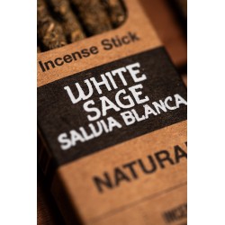 Incienso Salvia Blanca Natural Sagrada Madre Conexión - Sahumerio 8 varillas gruesas Ecológico