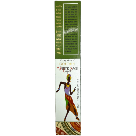 Encens Copal Doré et Sauge Blanche Secrets Anciens Dorés Vijayshree - Sachet de 15gr.
