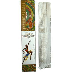 Gyllene kopal och sandelträ rökelse Golden Ancient Secrets Vijayshree - 15gr pack.