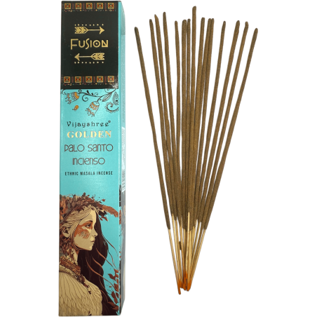 Incienso Palo Santo i Frankincense Golden Fusión Vijayshree - Cajetilla de 15gr.
