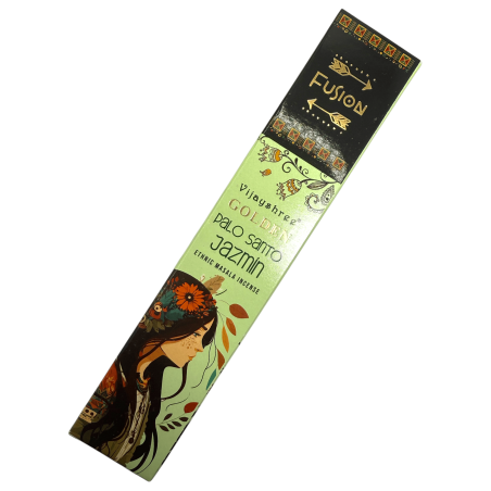 Incienso Palo Santo i Jazmín Golden Fusión Vijayshree - Cajetilla de 15gr.