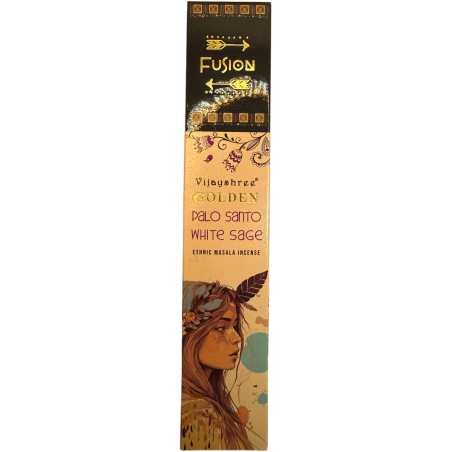 Palo Santo rökelse och vit salvia Golden Fusion Vijayshree - 15gr pack.