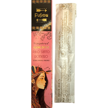 Palo Santo och Rosemary Golden Fusion Vijayshree rökelse - 15gr paket.