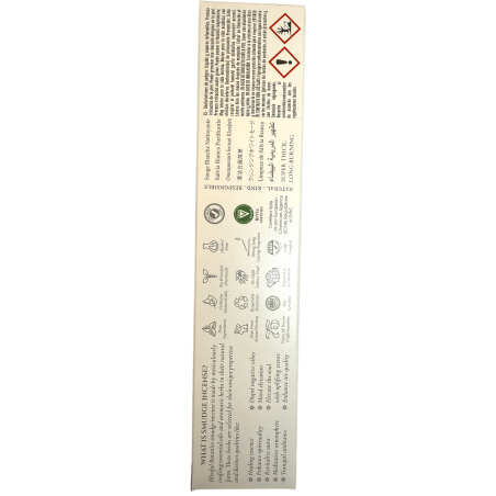 Encens Sauge Blanche Bio Blissful Botanics TULASI Artisan Naturel - Sauge Démaquillante - 8 bâtonnets d’encens bio