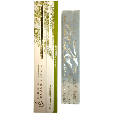 Organic Incense Rue Blissful Botanics TULASI Natural Artisan - Rue Protection - 8 organic incense bars