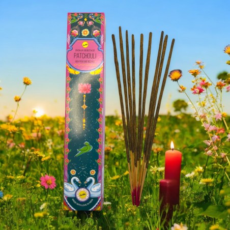 Patchouli Räucherstäbchen SREE VANI Golden India - 1 Packung à 15gr.