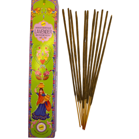 Golden India Lavendel Sree Vani Räucherstäbchen - 1 Packung à 15gr.