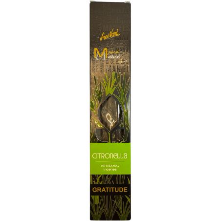 Citronella Incense Gratitude Manifest SREE VANI - Handmade Natural Incense - 4 thick bars Extra quality