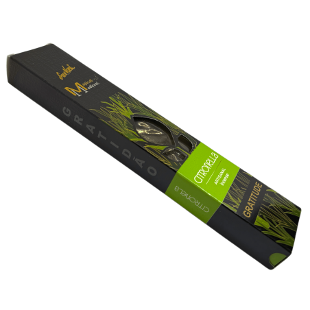 Incenso de Citronela Gratitude Manifest SREE VANI - Incenso Natural Feito à Mão - 4 barras grossas Qualidade extra