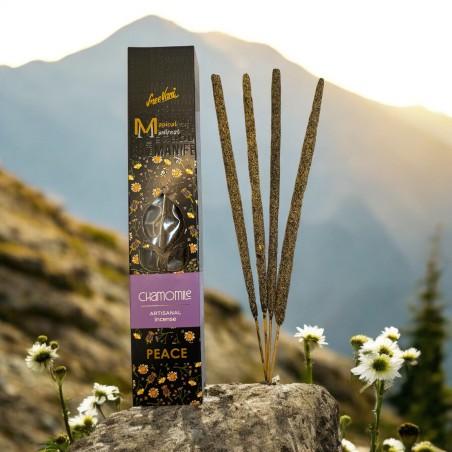 Incenso alla Camomilla Paz Manifest SREE VANI - Incenso Naturale Artigianale - 4 barre spesse Qualità Extra